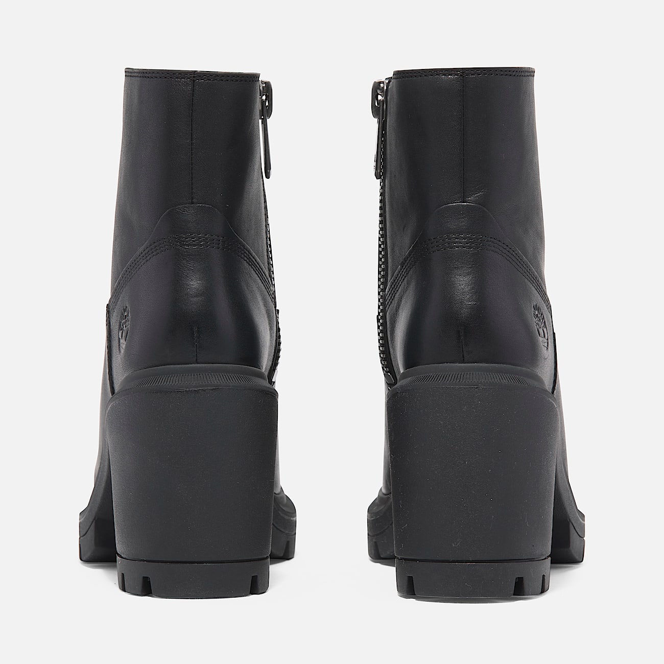 Timberland Women'S Allington Heights Mid Zip Boot Black Full-Grain