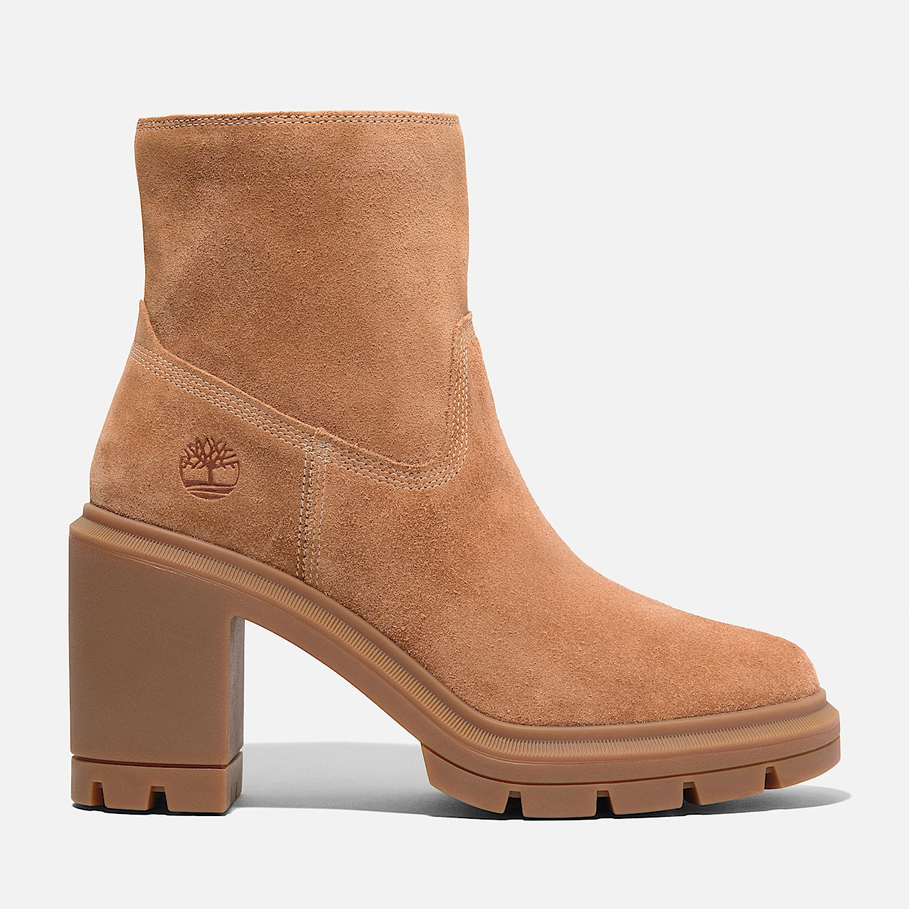 Timberland Women'S Allington Heights Mid Zip Boot Rust Suede