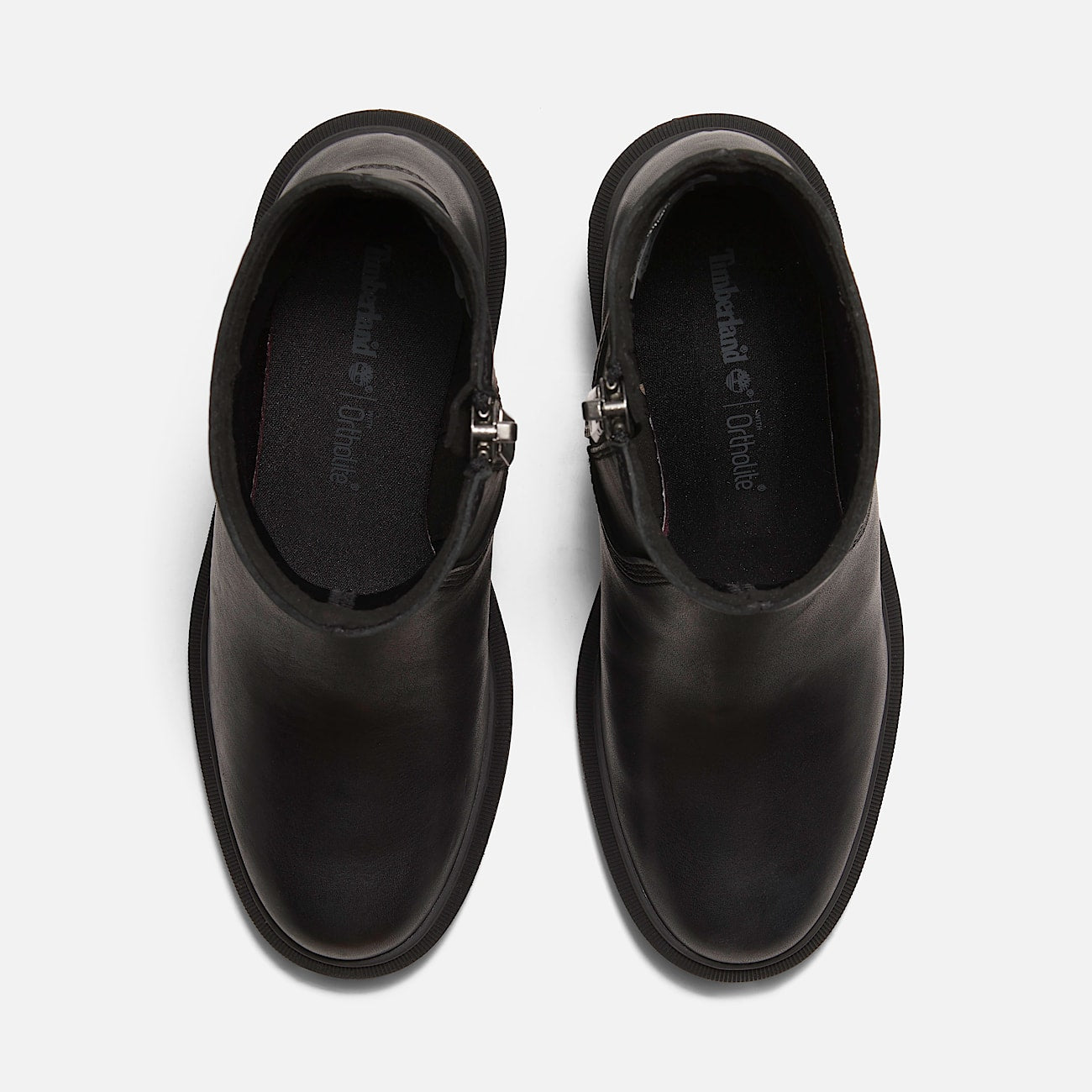 Timberland Women'S Allington Heights Mid Zip Boot Black Full-Grain