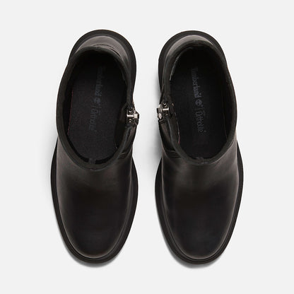 Timberland Women'S Allington Heights Mid Zip Boot Black Full-Grain