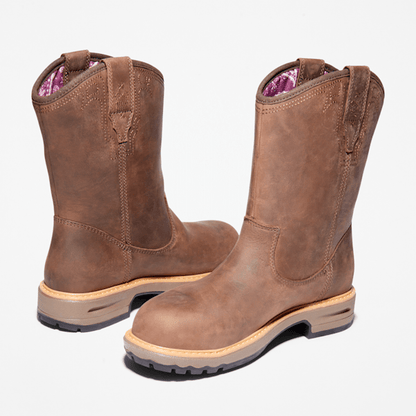 Timberland Ashlar Pull On Alloy Toe Waterproof Work Boot Turkish Coffee Brown Women'S