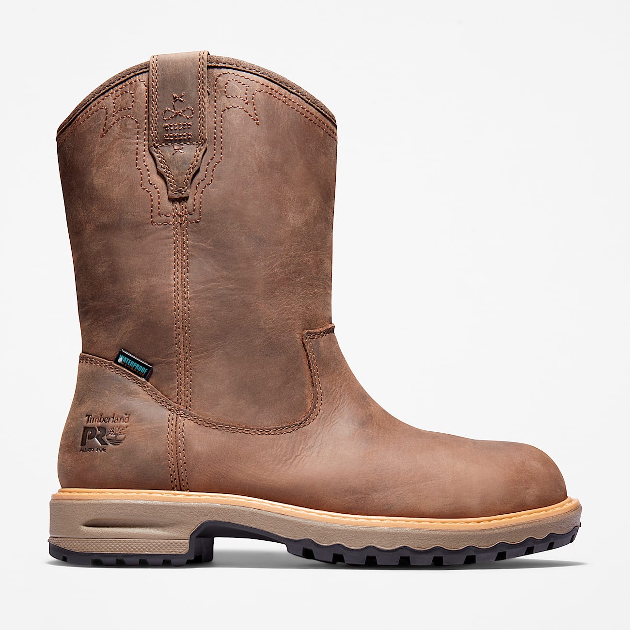 Timberland Women'S Ashlar Pull On Alloy Toe Waterproof Work Boot Turkish Coffee Brown