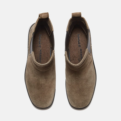 Timberland Women'S Bellevaux Chelsea Boot Dark Brown Suede/Black