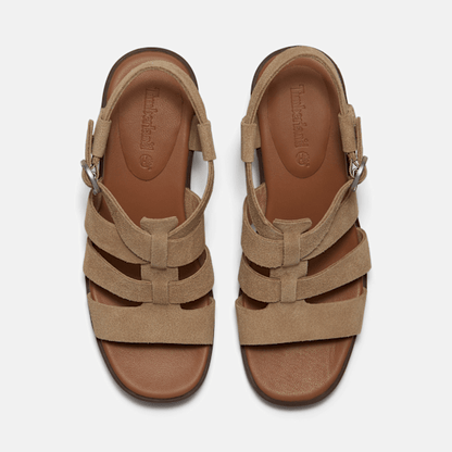 Timberland Bellevaux Fisherman Sandal Beige Suede Women'S
