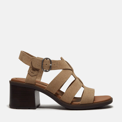 Timberland Bellevaux Fisherman Sandal Beige Suede Women'S