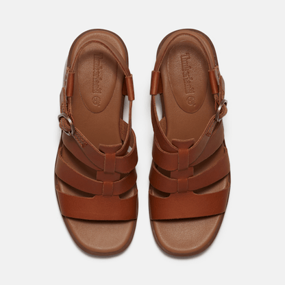 Timberland Bellevaux Fisherman Sandal Brown Full-Grain Women'S