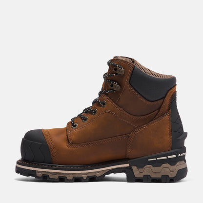 Timberland Women'S Boondock 6" Waterproof Comp-Toe Work Boot Brown