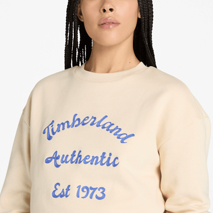 Timberland Brushed Back Crewneck Sweatshirt Light Beige Women'S