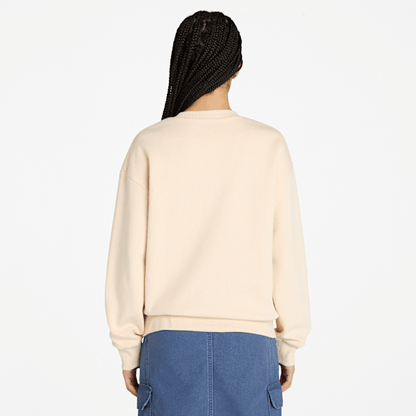 Timberland Brushed Back Crewneck Sweatshirt Light Beige Women'S