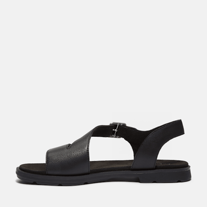 Timberland Calista Bay Backstrap Sandal Black Full-Grain Women'S