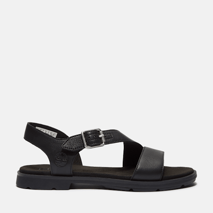 Timberland Calista Bay Backstrap Sandal Black Full-Grain Women'S