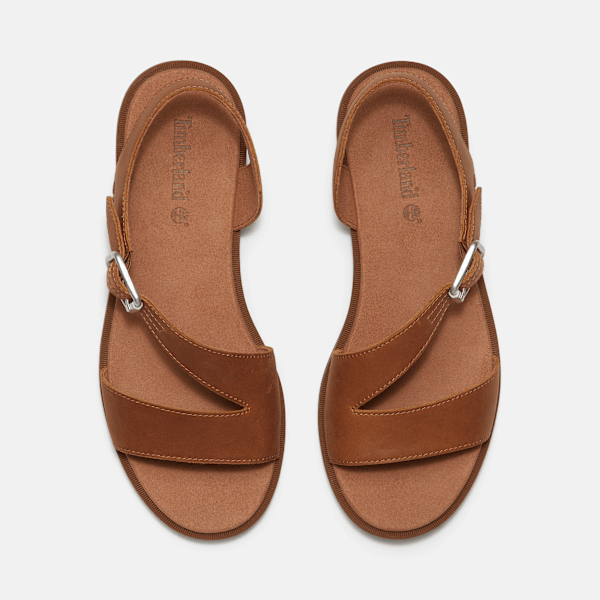 Timberland Calista Bay Backstrap Sandal Rust Full-Grain Women'S