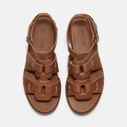 Timberland Calista Bay Fisherman Sandal Brown Full-Grain Women'S