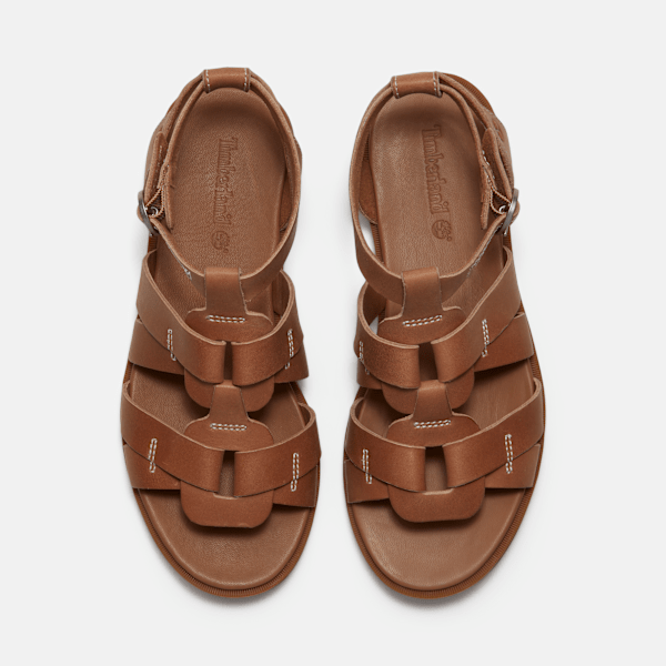 Timberland Calista Bay Fisherman Sandal Brown Full-Grain Women'S