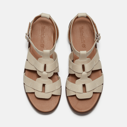 Timberland Calista Bay Fisherman Sandal Light Beige Full-Grain Women'S