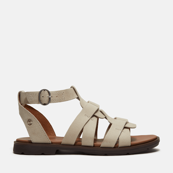 Timberland Calista Bay Fisherman Sandal Light Beige Full-Grain Women'S