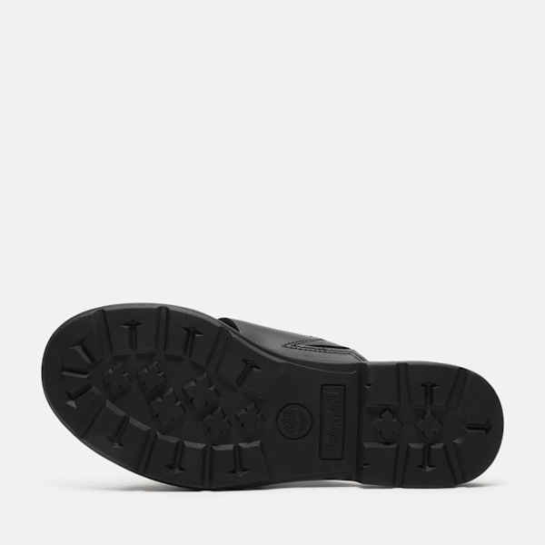 Timberland Calista Bay Slide Sandal Black Full-Grain Women'S