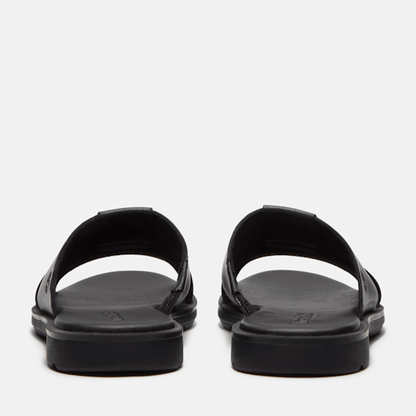 Timberland Calista Bay Slide Sandal Black Full-Grain Women'S