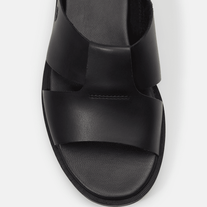 Timberland Calista Bay Slide Sandal Black Full-Grain Women'S