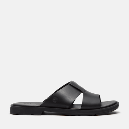 Timberland Calista Bay Slide Sandal Black Full-Grain Women'S