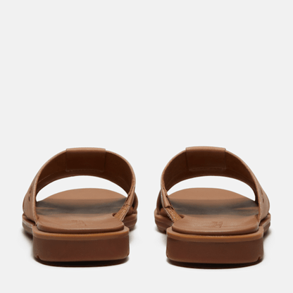 Timberland Calista Bay Slide Sandal Brown Full-Grain Women'S