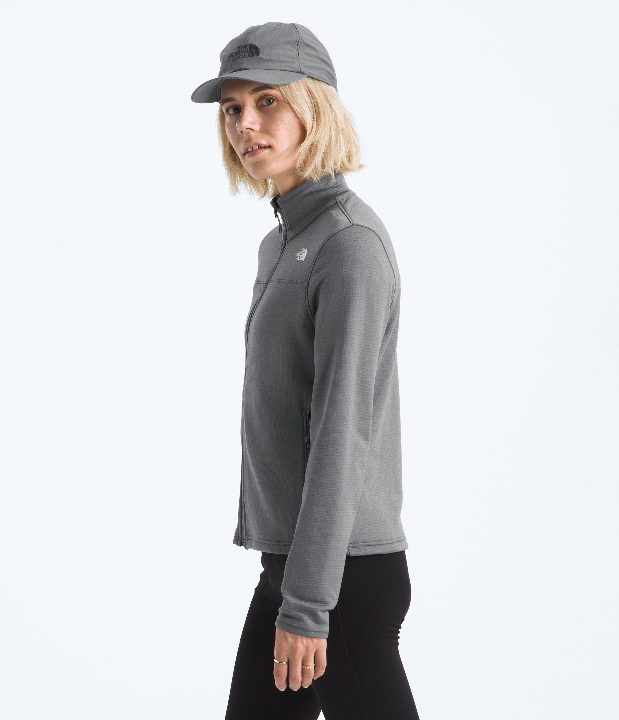 The North Face Women’s Cedar Trail Grid Fleece Jacket Smoked Pearl