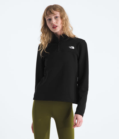 The North Face Women’s Cedar Trail Grid Fleece ¼-Zip Jacket TNF Black