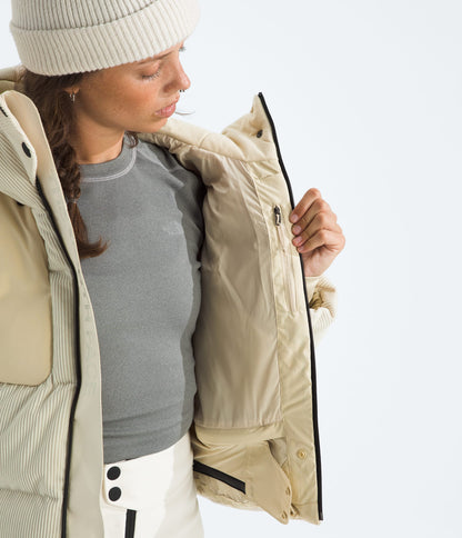 The North Face Women’s Cold Spell Corduroy Cropped Down Jacket Gravel