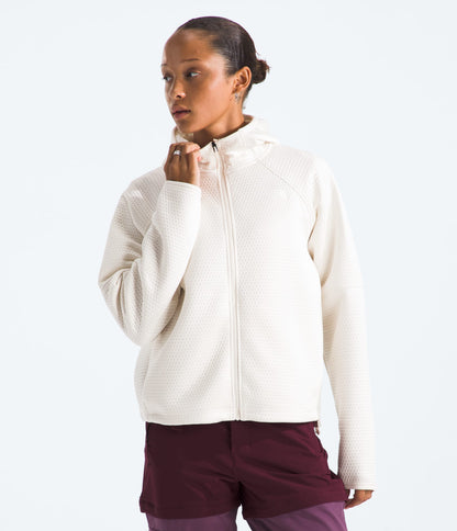 The North Face Women’s DOTKNIT™ Thermal Full-Zip Hoodie White Dune