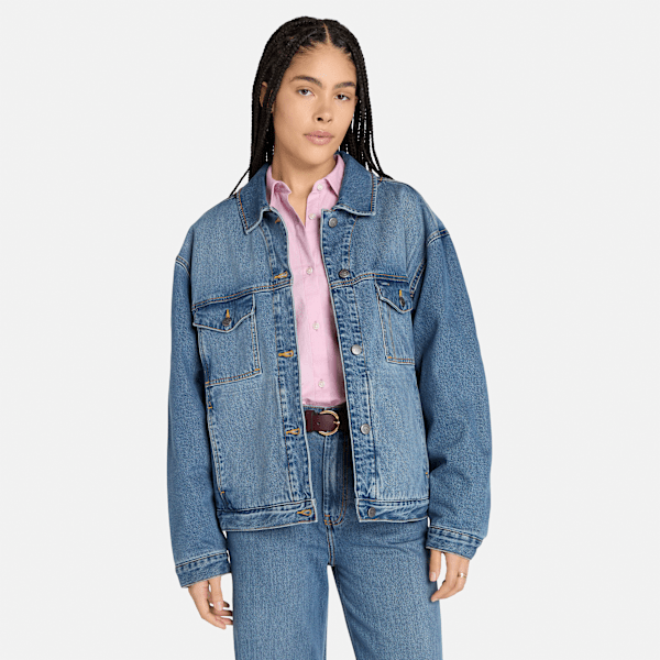 Timberland Denim Archive Insulated Jacket High Tide Blue Wash Women'S