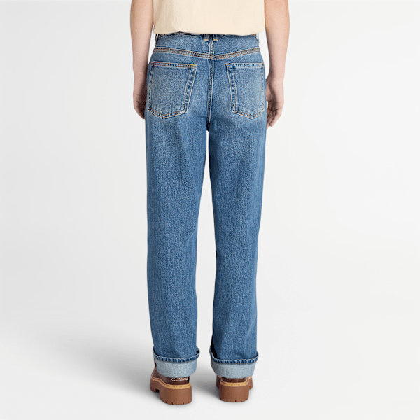 Timberland Denim Straight Pant High Tide Blue Wash Women'S
