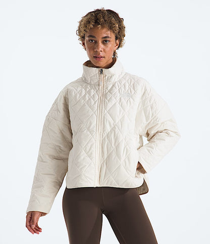 The North Face Women Diamond Peak Insulated Jacket White Dune Slate Moss Space