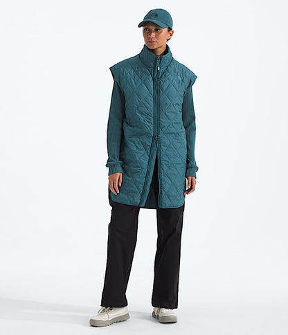 The North Face Women Diamond Peak Insulated Vest White Dune Slate Moss Space