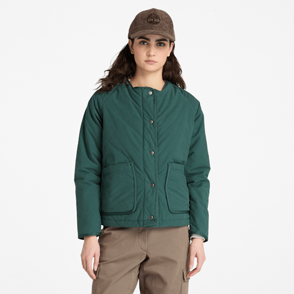 Timberland Durable Water-Repellent Quilted Jacket Dark Forest Green Women'S