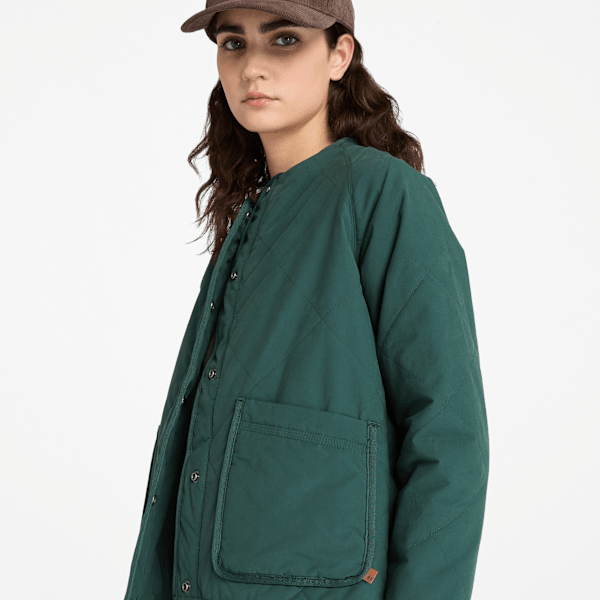 Timberland Durable Water-Repellent Quilted Jacket Dark Forest Green Women'S