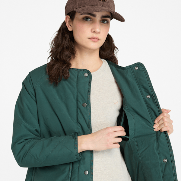 Timberland Durable Water-Repellent Quilted Jacket Dark Forest Green Women'S