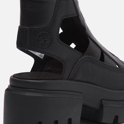 Timberland Women'S Everleigh Gladiator Sandal Black Full-Grain