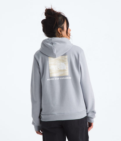 The North Face Women’s Evolution Box NSE Fill Light Hoodie—Graphic Blue Flax