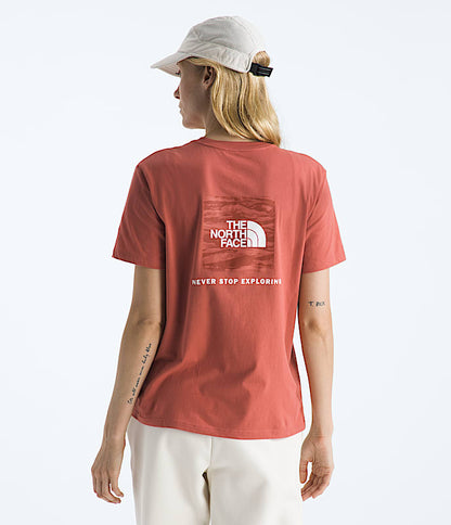 The North Face Women Evolution Edge Of Light Box NSE Short-Sleeve TeeGraphic Mars Dust Slate Moss Blue Eclipse