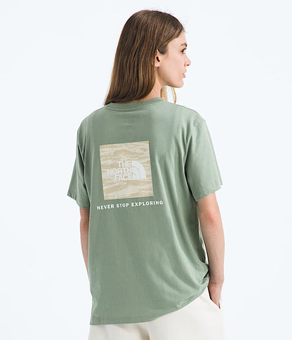 The North Face Women Evolution Edge Of Light Box NSE Short-Sleeve TeeGraphic Mars Dust Slate Moss Blue Eclipse