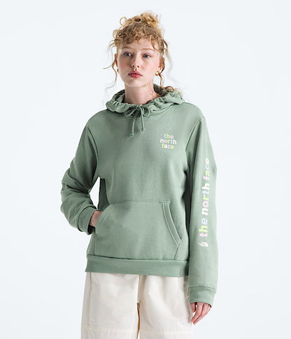 The North Face Women Evolution Proud HoodieGraphic Mars Dust Slate Moss