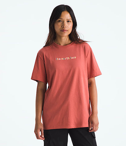 The North Face Women Evolution Proud Short-Sleeve TeeGraphic Blue Eclipse White Dune TNF Black Mars Dust Bark Mist Blue Flax