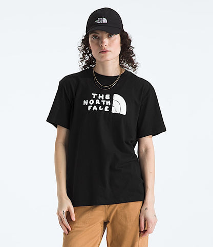 The North Face Women Evolution Sketch Logo Half Dome Short-Sleeve TeeGraphic TNF Black Slate Moss Mars Dust