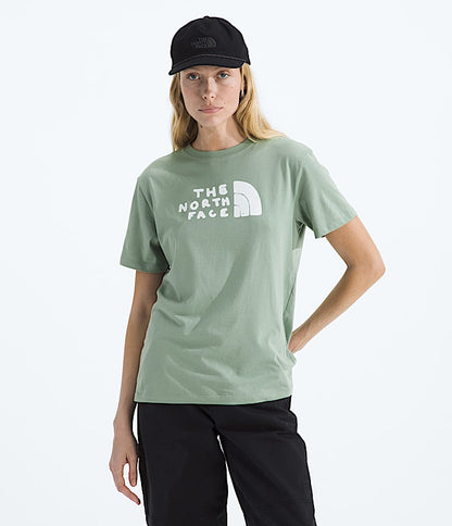 The North Face Women Evolution Sketch Logo Half Dome Short-Sleeve TeeGraphic TNF Black Slate Moss Mars Dust