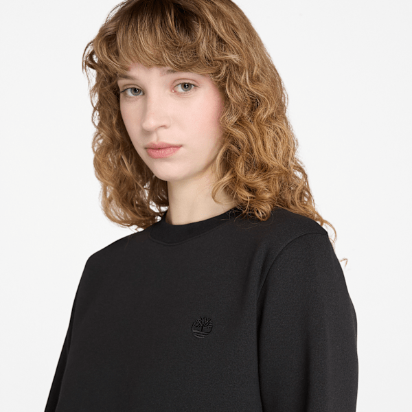 Timberland Exeter River Brushed Back Crewneck Sweatshirt Black Women'S