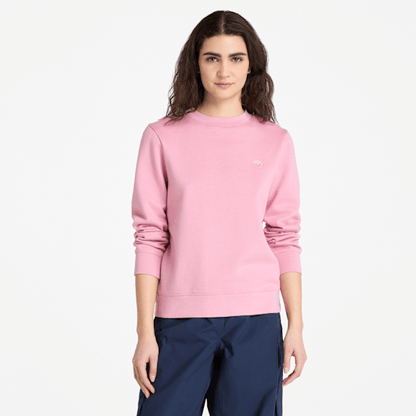 Timberland Exeter River Brushed Back Crewneck Sweatshirt Dusty Rose Women'S