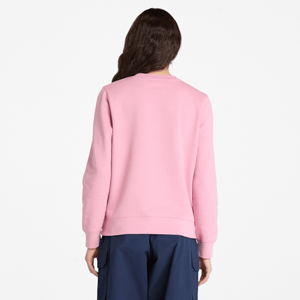 Timberland Exeter River Brushed Back Crewneck Sweatshirt Dusty Rose Women'S
