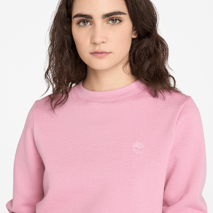 Timberland Exeter River Brushed Back Crewneck Sweatshirt Dusty Rose Women'S