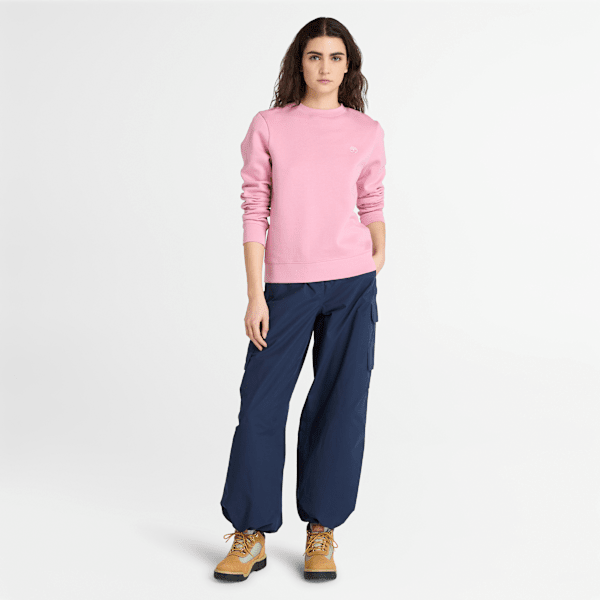 Timberland Exeter River Brushed Back Crewneck Sweatshirt Dusty Rose Women'S