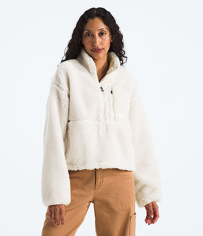 The North Face Women Extreme Pile 2 Pullover White Dune TNF Black